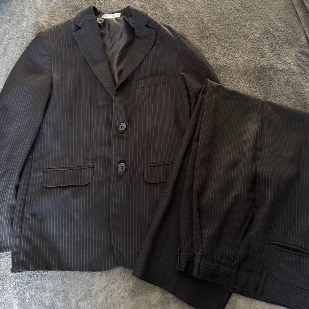 Geoffrey Beene Black Pinstripe Kids Suit